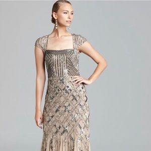 Silver Adrianna Papell Gown
